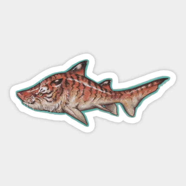 Tiger Shark (Tabby Shark?) Sticker by justteejay